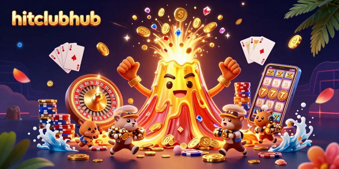 Spin the reels at hitclubhub in a vibrant 3D casino eruption of treasure and excitement.