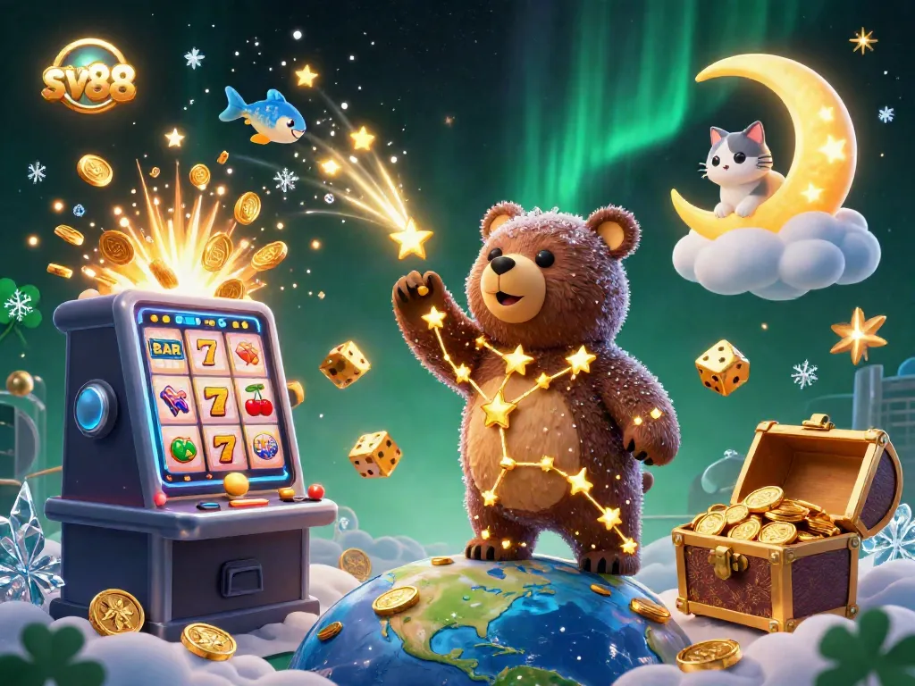 Experience thrilling wins with sv88’s dynamic casino features in a captivating 3D illustration.